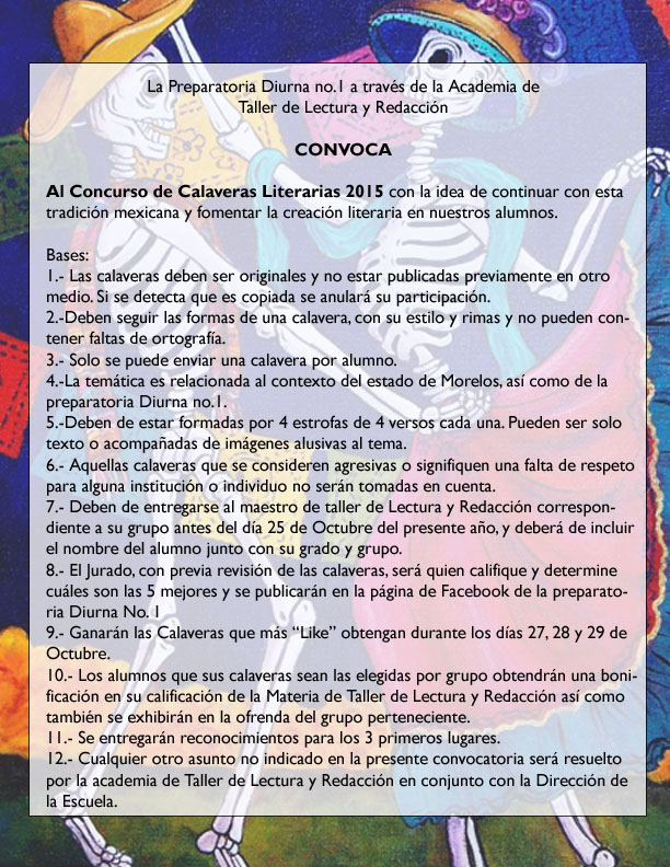 convocatoria calaveras