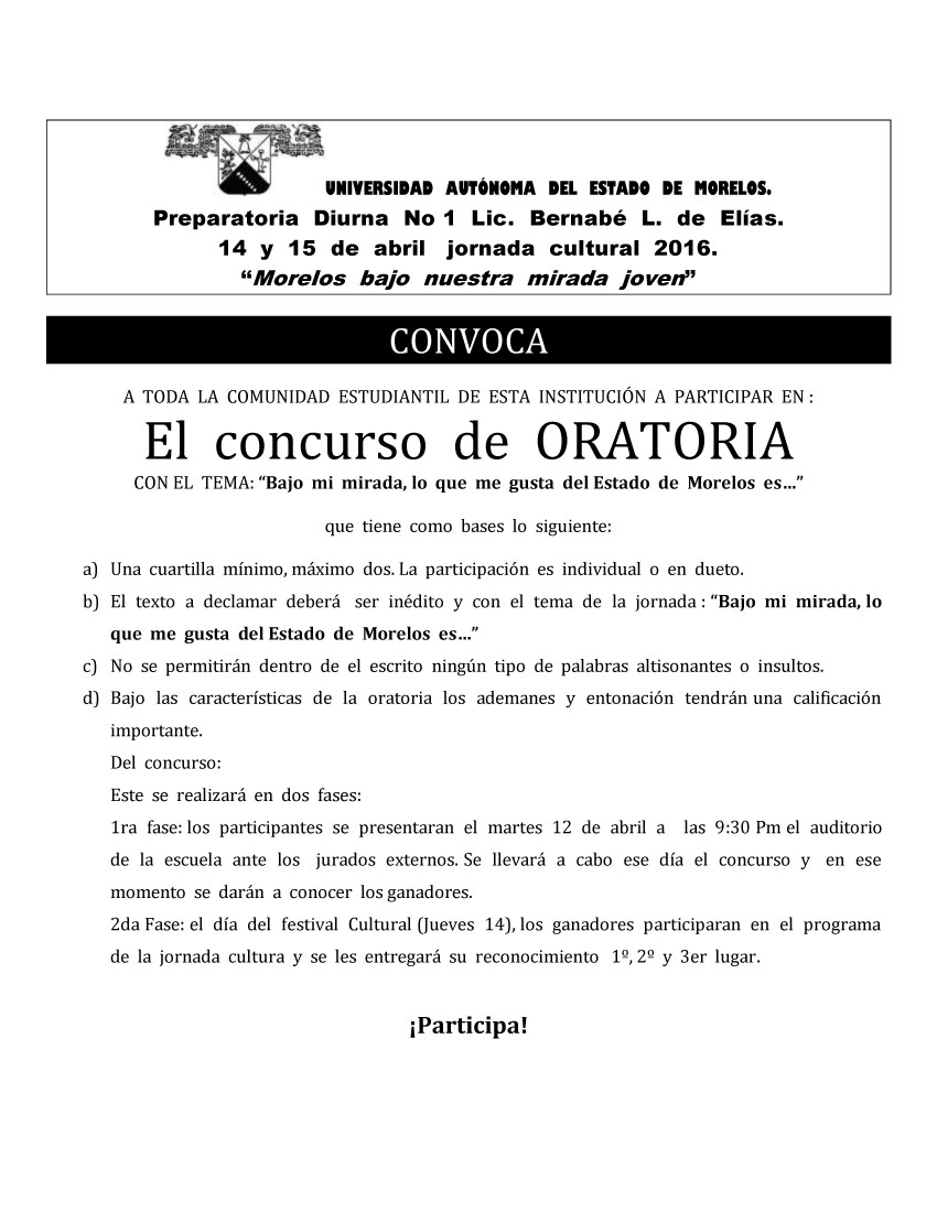 OratoriaConvocaJornadaCultural