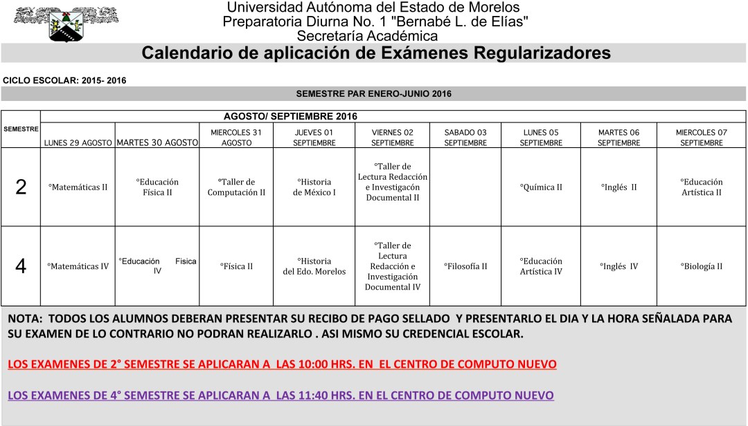 CALENDARIO EXAMENES REGULARIZADORES ENE 2015.xls